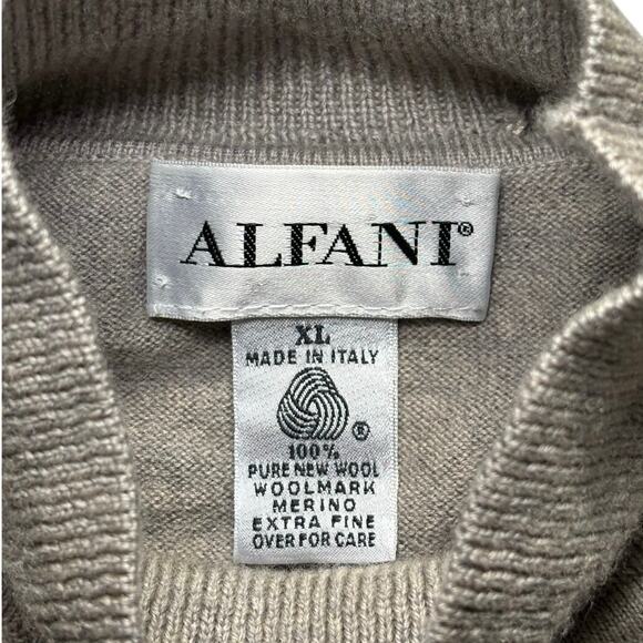 Alfani Grey Turtleneck Sweater Size XL Woolmark Merino Extrafine 100% Wool - Picture 2 of 8